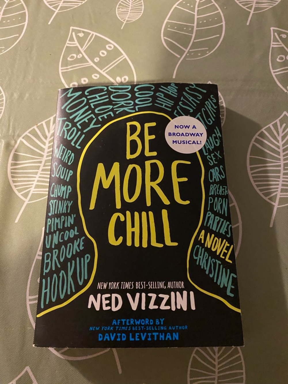 ⭐️ 10/$10 Be More Chill by Ned Vizzini - Black & Yellow Paperback